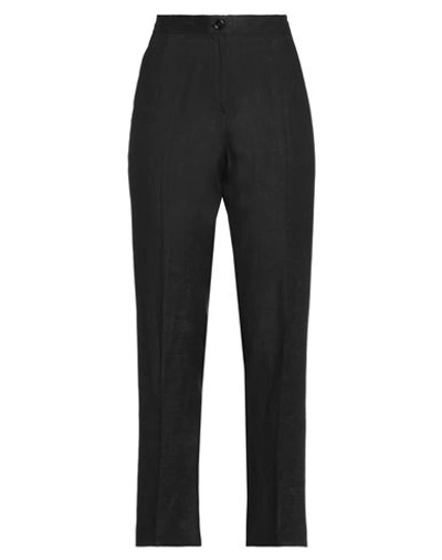 Shop Sangermano Woman Pants Black Size 10 Linen