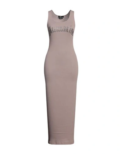 Shop Blumarine Woman Maxi Dress Light Brown Size 4 Cotton, Elastane In Beige