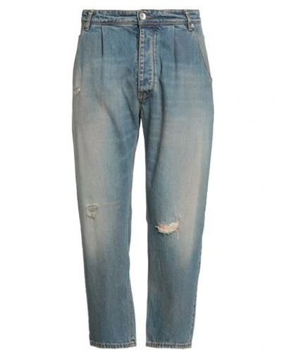 Shop Novemb3r Man Jeans Blue Size 33 Cotton