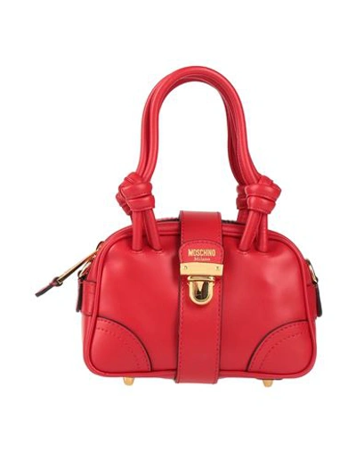 Shop Moschino Woman Handbag Red Size - Soft Leather