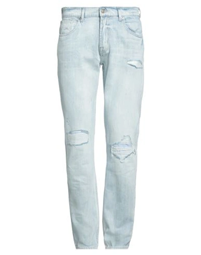 Shop 7 For All Mankind Man Jeans Blue Size 33 Cotton