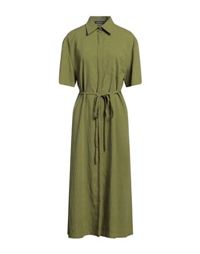 Shop Department 5 Woman Midi Dress Military Green Size 8 Cotton