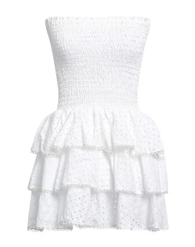 Shop Cc By Camilla Cappelli Woman Mini Dress White Size 8 Cotton