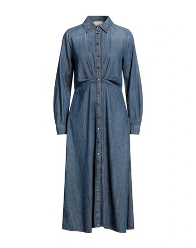 Shop I Blues Woman Midi Dress Blue Size 6 Cotton