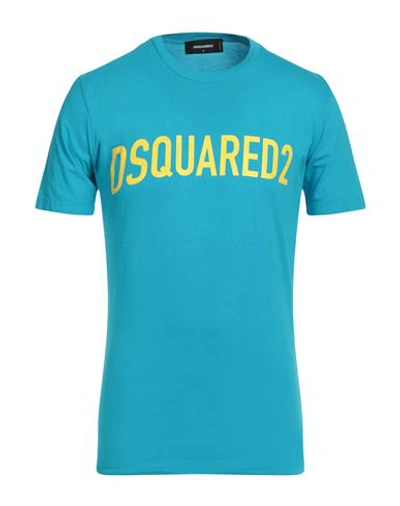 Dsquared2 T-shirt Man T-shirt Sky Blue Size S Cotton In Blue