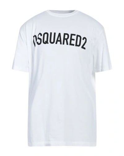 Shop Dsquared2 Man T-shirt White Size Xxl Cotton
