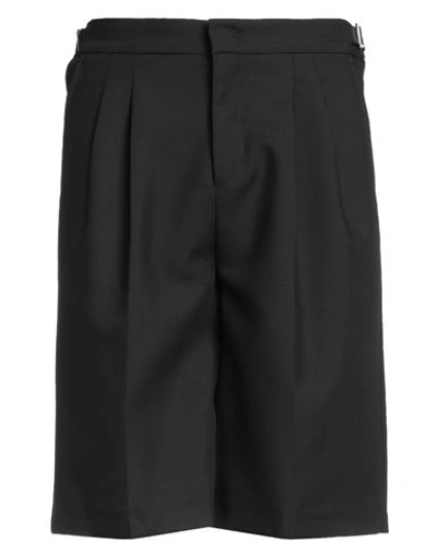 Shop Pt Torino Man Shorts & Bermuda Shorts Black Size 34 Virgin Wool, Mohair Wool