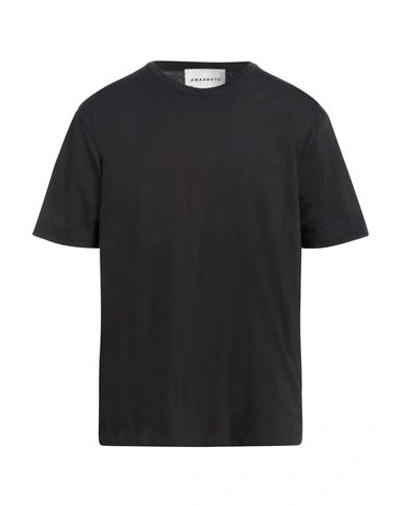 Shop Amaranto Man T-shirt Black Size Xxl Cotton