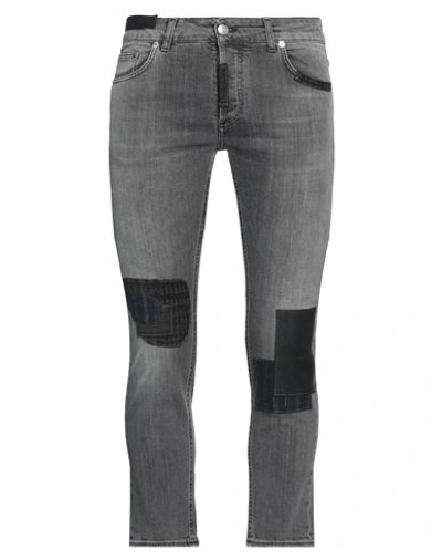 Shop Entre Amis Man Jeans Lead Size 35 Cotton, Elastane In Grey