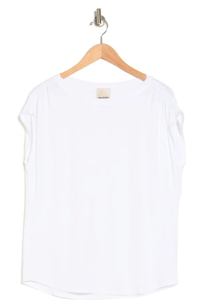 Shop Industry Republic Clothing Gathered Cap Sleeve T-shirt In White