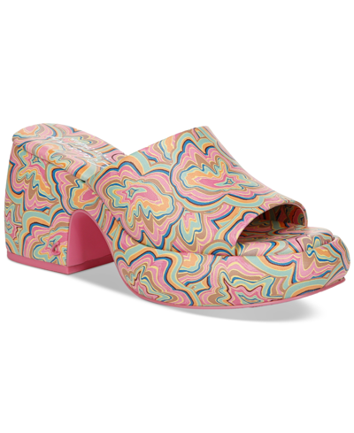 Shop Circus Ny Women's Isla Platform Dress Sandals In Pink Sorbet Liquid Multi
