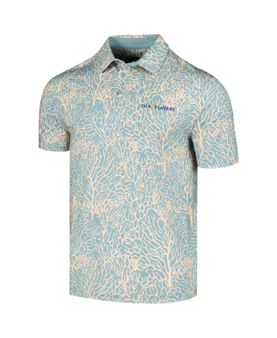 Shop Flomotion Men's  Blue The Players Coral Reef Polo Shirt