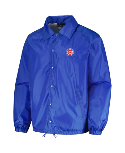 Shop Dunbrooke Men's  Royal Chicago Cubs Coach's Raglan Full-snap Windbreaker Jacket