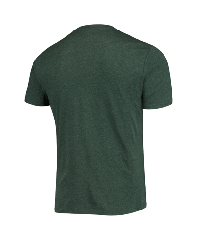Concepts Sport Men's  Heathered Charcoal, Green Distressed Colorado State Rams Meter T-shirt And Pant In Heather Charcoal,green