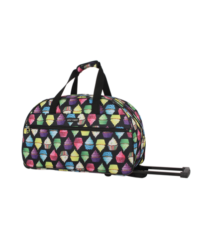 Shop Betsey Johnson Carry-on Softside Rolling Duffel Bag In Cupcake