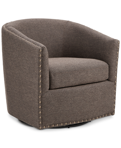 Shop Madison Park Tyler Swivel Chair In Chocolate
