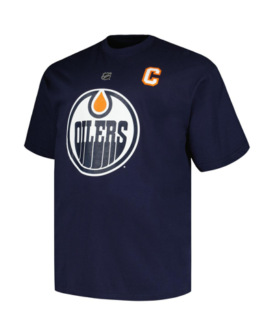Shop Profile Men's  Connor Mcdavid Navy Edmonton Oilers Big And Tall Name And Number T-shirt