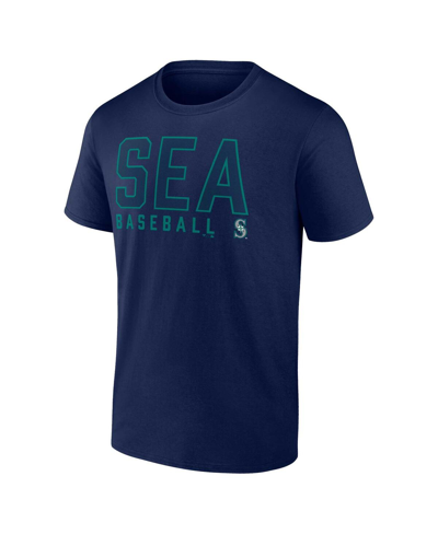 Fanatics Branded Navy/white Seattle Mariners Two-pack Combo T-shirt Set In Navy,white