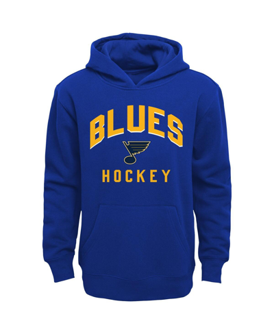 Outerstuff Toddler Boys Blue, Heather Gray St. Louis Blues Play By Play Pullover Hoodie And Pants Set In Blue,heather Gray