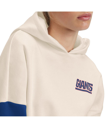 Tommy Hilfiger Women's  Cream, Royal New York Giants Harriet Pullover Hoodie In Cream,royal