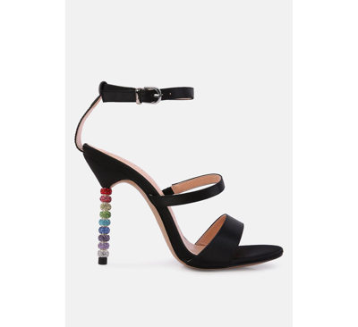 Shop London Rag Women's Lawsuit Ankle Strap Fantasy Heel Sandals In Black