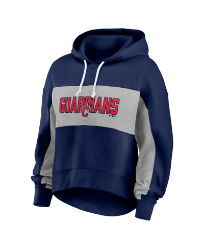 Fanatics Branded Navy Cleveland Guardians Filled Stat Sheet Pullover Hoodie In Navy