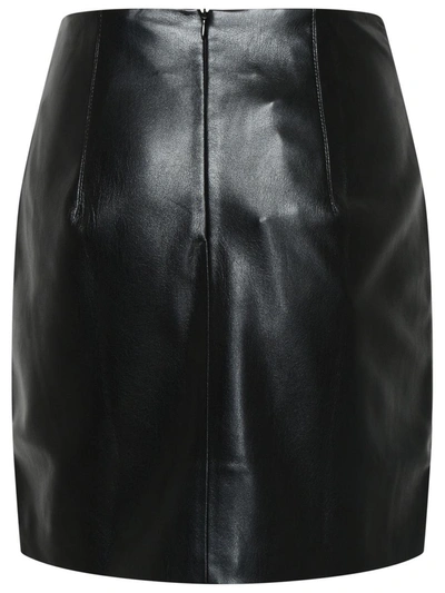 Shop Nanushka Black Polyester Blend Danija Miniskirt