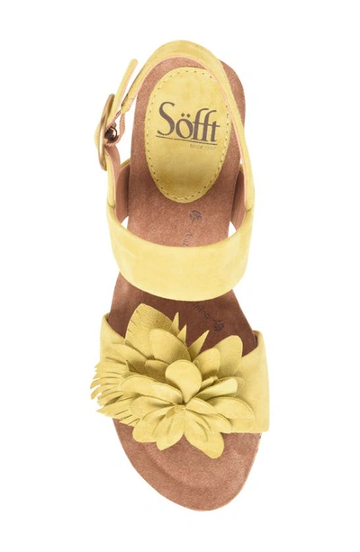 Shop Söfft Cali Wedge Sandal In Citron