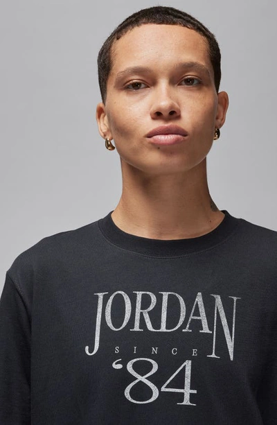 Shop Jordan Heritage Girlfriend Graphic T-shirt In Black/ Sail
