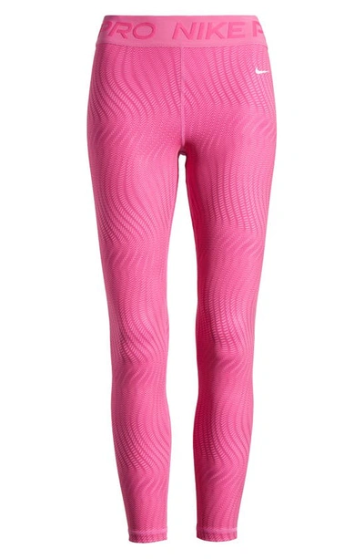 Shop Nike Dri-fit Print 7/8 Leggings In Alchemy Pink/ Pink/ White