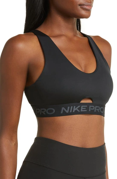 Nike Women's Pro Indy Plunge Medium-support Padded Sports Bra In