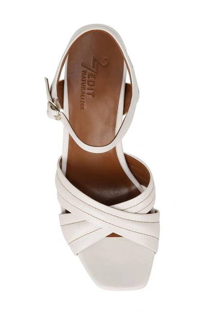 Shop 27 Edit Naturalizer Jaime Ankle Strap Platform Sandal In Warm White Leather