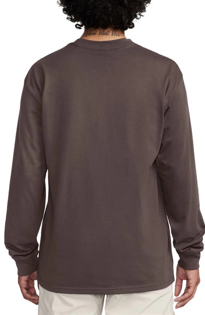 Shop Nike Dri-fit Acg Oversize Long Sleeve T-shirt In Baroque Brown