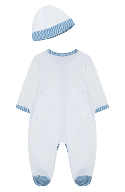 Shop Little Me Fore! Golf Embroidered Cotton Footie & Hat Set In White