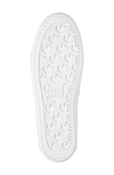 Shop Miu Miu Boat Shoe In White