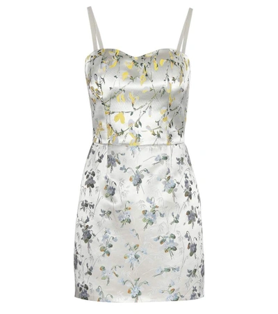 Shop Alexander Mcqueen Silk-blend Jacquard Mini Dress