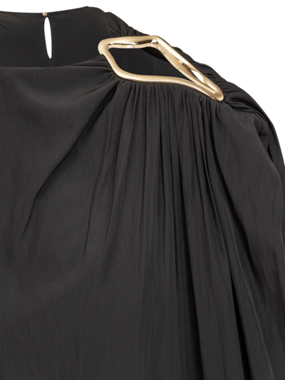 Shop Lanvin Synthetic Fibers Dress In Black