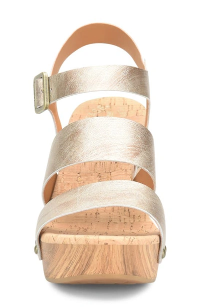 Shop Kork-ease ® Della Slingback Platform Sandal In Light Gold Metallic