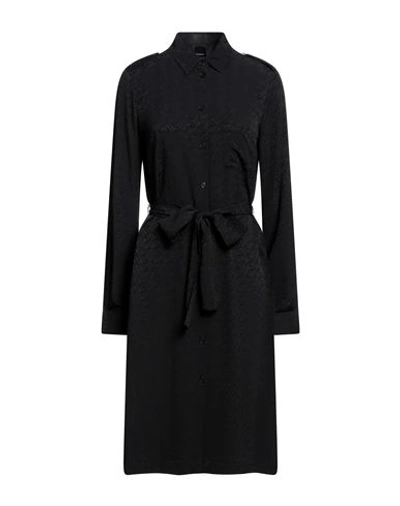 Shop Pinko Woman Midi Dress Black Size 8 Acetate, Silk
