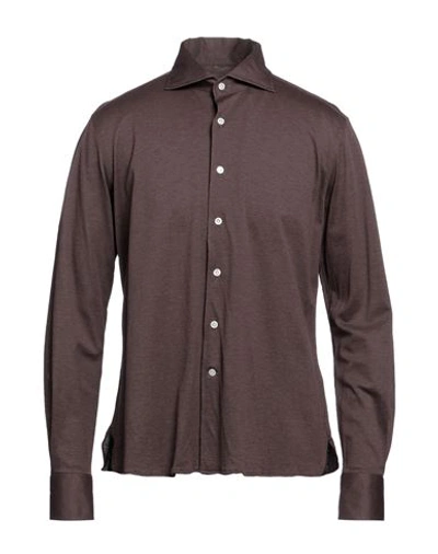 Shop 100 Hands Man Shirt Cocoa Size 17 ½ Cotton In Brown