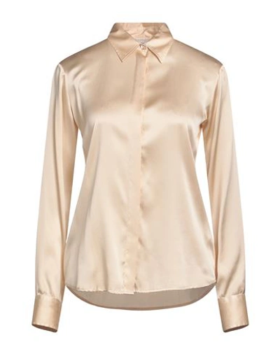 Shop Antonelli Woman Shirt Beige Size 6 Silk, Lyocell