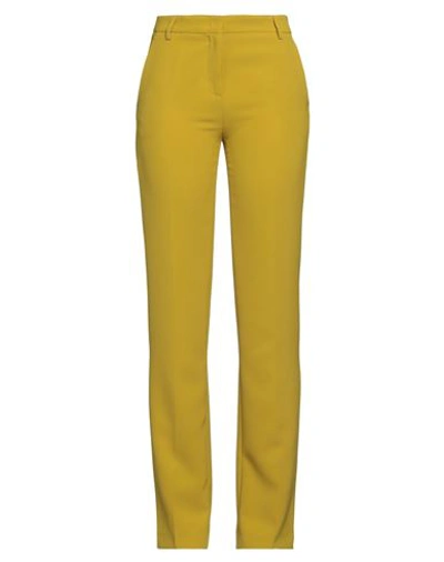 Shop Nina 14.7 Woman Pants Mustard Size 8 Polyester, Elastane In Yellow