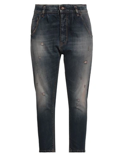 Novemb3r Woman Denim Pants Blue Size 27 Cotton In Blue
