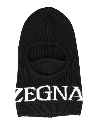 Shop Zegna Man Hat Black Size Onesize Wool