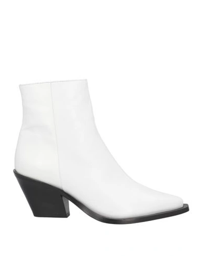 Shop Barbara Bui Woman Ankle Boots White Size 8 Calfskin