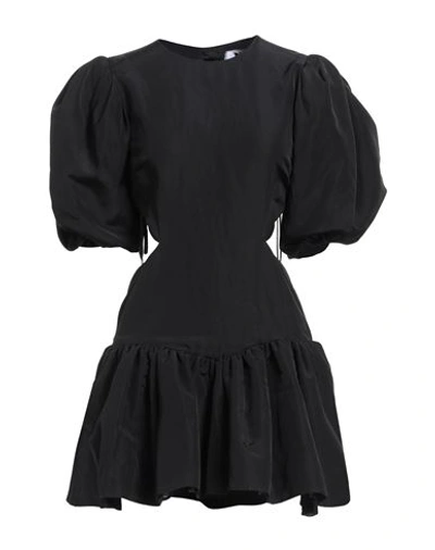 Msgm Woman Mini Dress Black Size 6 Viscose, Linen In Black