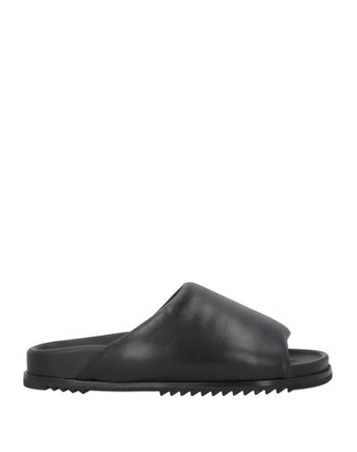 Shop Rick Owens Woman Sandals Black Size 8 Soft Leather