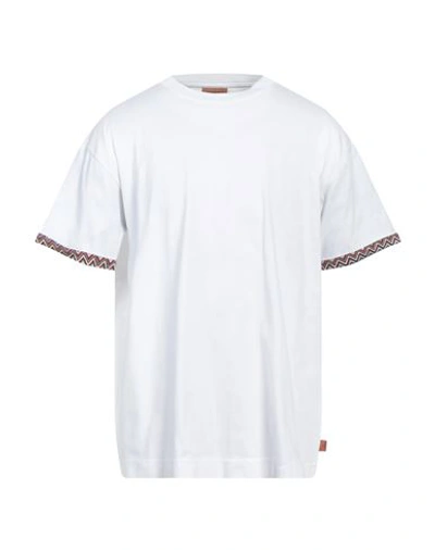 Shop Missoni Man T-shirt White Size L Cotton, Viscose