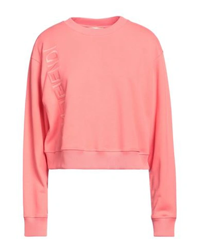 Shop Fendi Woman Sweatshirt Salmon Pink Size M Cotton
