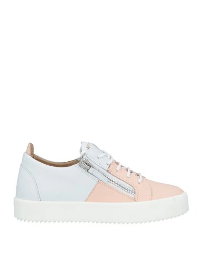 Shop Giuseppe Zanotti Woman Sneakers Pink Size 7.5 Soft Leather